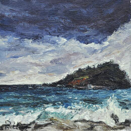 Painting Llega tormenta by Fuensanta R. Urien | Painting Impressionism Oil Marine