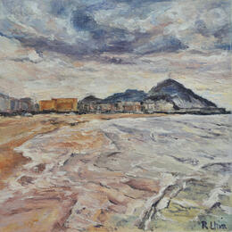 Painting Donosti by Fuensanta R. Urien | Painting Impressionism Oil Landscapes