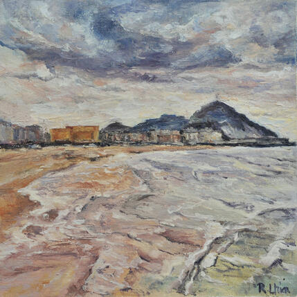 Painting Donosti by Fuensanta R. Urien | Painting Impressionism Oil Landscapes