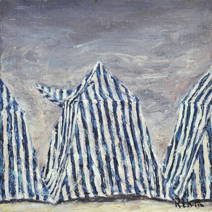 Painting Las tres se llevan bien by Fuensanta R. Urien | Painting Impressionism Oil Landscapes
