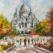 Gemälde La butte en lumière von Lallemand Yves | Gemälde Figurativ Urban Acryl