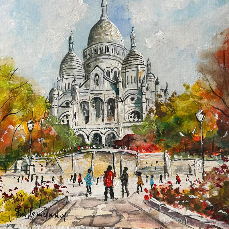 Gemälde La butte en lumière von Lallemand Yves | Gemälde Figurativ Urban Acryl