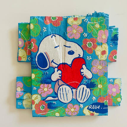 Painting Amour des fleurs by Revel | Painting Pop-art Pop icons