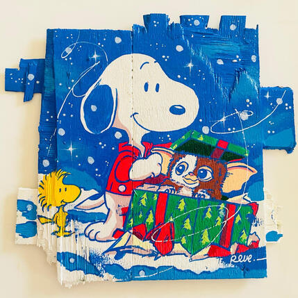 Peinture Joyeux Noel par Revel | Tableau Pop-art Icones Pop