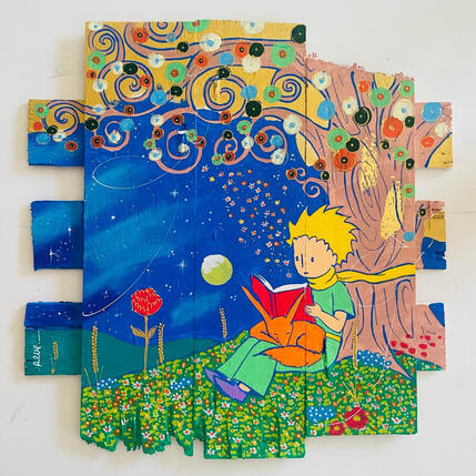 Painting Jardin des songes by Revel | Painting Pop-art Pop icons