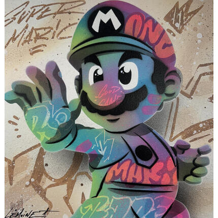 Painting Mario beige by Lemoine Mael | Painting