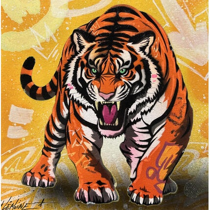 Painting Tigre by Lemoine Mael | Painting