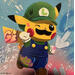 Painting Pika Luigi by Lemoine Mael | Painting Pop-art Pop icons Graffiti Acrylic