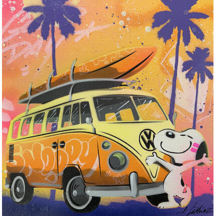 Painting Snoopy van life by Lemoine Mael | Painting