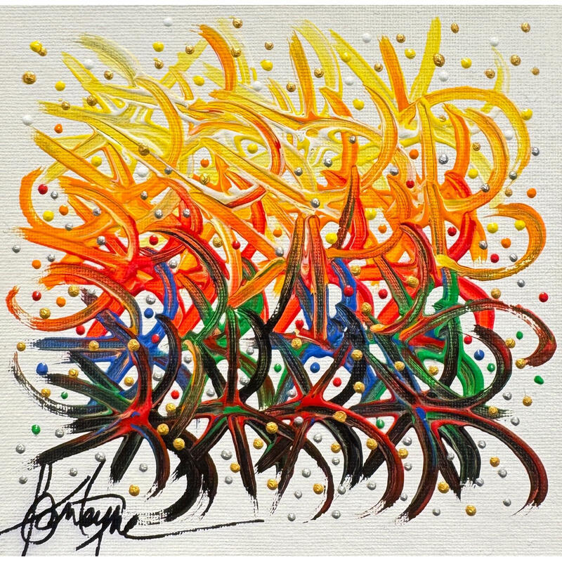 Gemälde Folie en couleur von Fonteyne David | Gemälde Figurativ Acryl