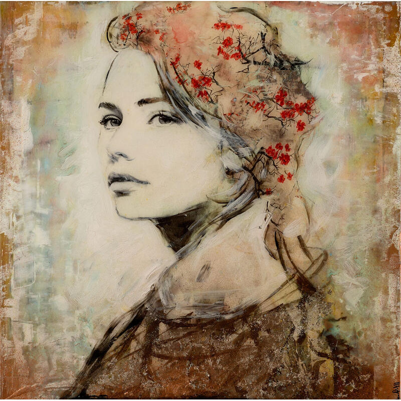 Painting Cristina II by Bofill Laura | Painting Figurative Portrait Acrylic Resin