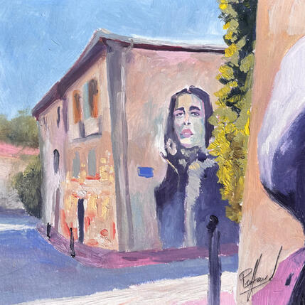 Peinture le regard de la rue de lorraine par Piffard Cédric | Tableau Figuratif Huile Architecture, Scènes de vie, Urbain