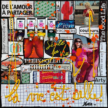 Peinture La vie est belle ! par Costa Sophie | Tableau