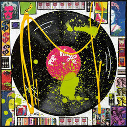 Peinture POP VINYLE (rose) par Costa Sophie | Tableau