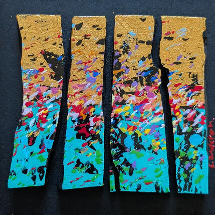 Painting Bc5 prairie or vert multi by Langeron Luc | Painting