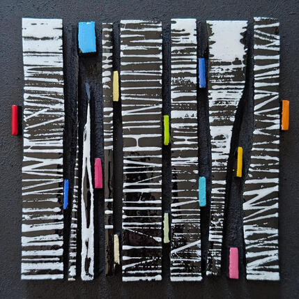 Painting Bc8 noir blanc 12 points by Langeron Luc | Painting