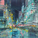 Peinture Paris by night par Levesque Emmanuelle | Tableau Huile
