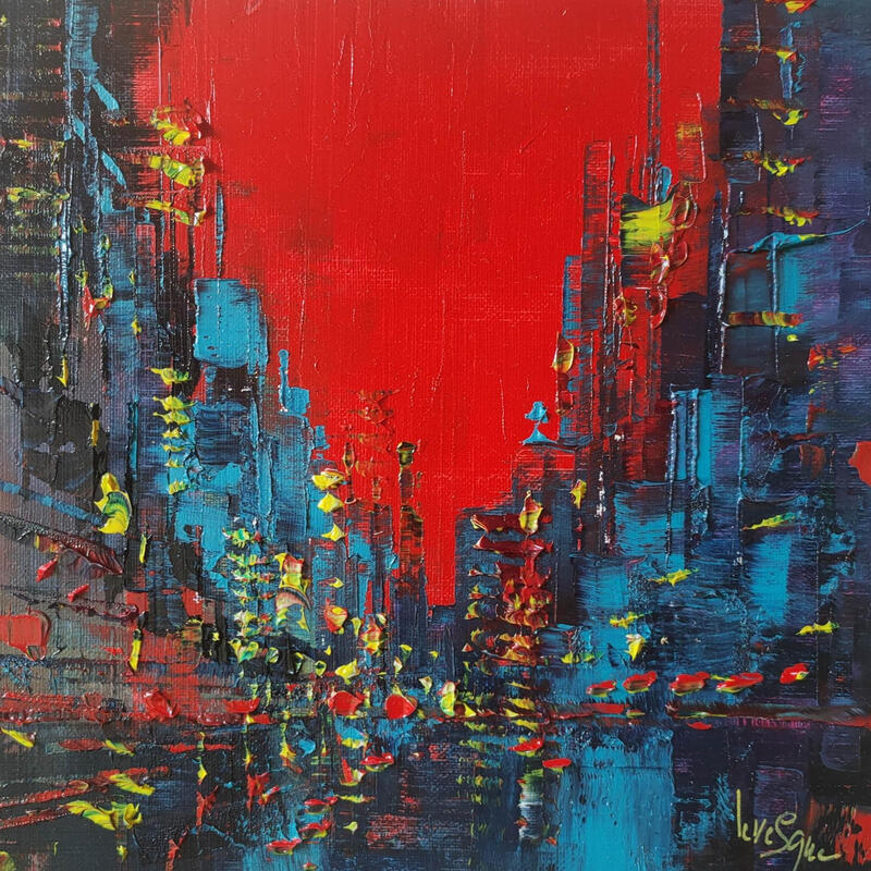 Painting Paris la nuit by Levesque Emmanuelle | Painting Oil