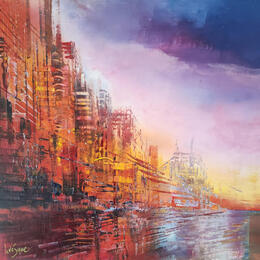 Painting La cité merveilleuse by Levesque Emmanuelle | Painting  Oil