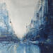 Painting Ville bleu outremer by Levesque Emmanuelle | Painting Oil