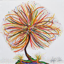 Painting Ton arbre, passionnement by Fonteyne David | Painting Figurative Acrylic