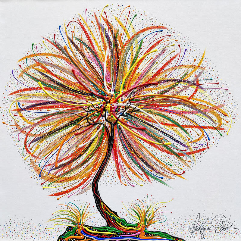 Gemälde Ton arbre, passionnement von Fonteyne David | Gemälde Figurativ Acryl