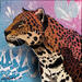 Painting Guépard de profil by Lemoine Mael | Painting Pop-art Pop icons Graffiti Acrylic