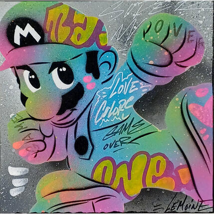 Painting Mario power by Lemoine Mael | Painting Pop-art Acrylic, Graffiti Pop icons