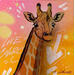Peinture Girafe par Lemoine Mael | Tableau Pop-art Icones Pop Graffiti Acrylique