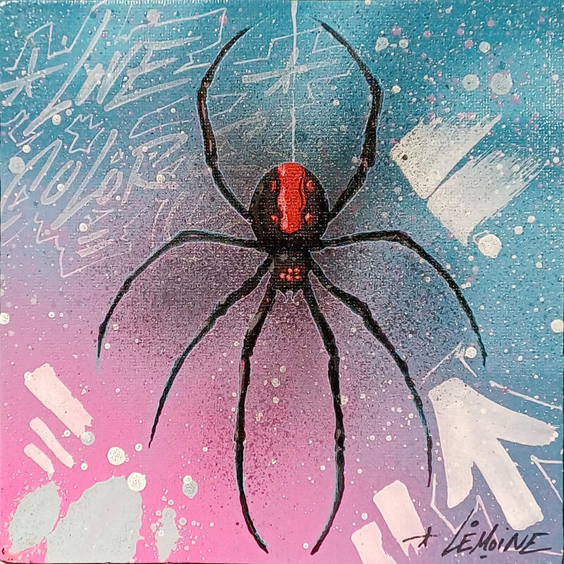 Painting Spider by Lemoine Mael | Painting Pop-art Pop icons Graffiti Acrylic