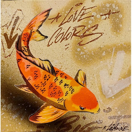 Painting Fish by Lemoine Mael | Painting Pop-art Acrylic, Graffiti Pop icons