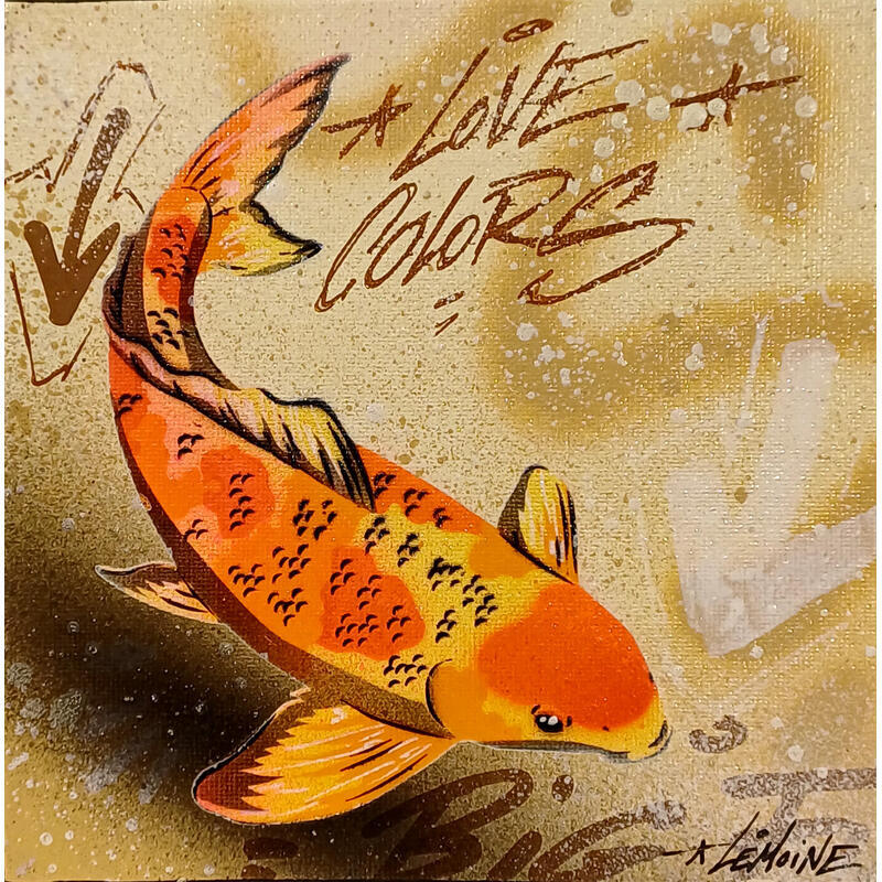 Painting Fish by Lemoine Mael | Painting Pop-art Pop icons Graffiti Acrylic