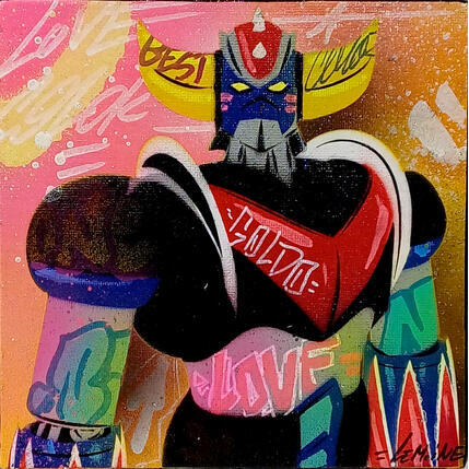 Painting Goldo by Lemoine Mael | Painting Pop-art Acrylic, Graffiti Pop icons