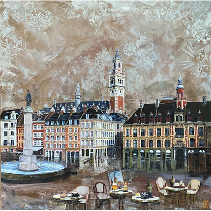 Peinture Lumière de fin d'été par Romanelli Karine | Tableau Figuratif Acrylique, Collage