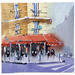 Painting Un café, serveur ! by Bailly Kévin | Painting Figurative Urban Architecture Watercolor Ink