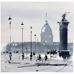 Painting Pont, poésie, c’est Paris by Bailly Kévin  | Painting