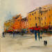 Peinture Balade dans Aix par Raffin Christian | Tableau Figuratif Urbain Huile