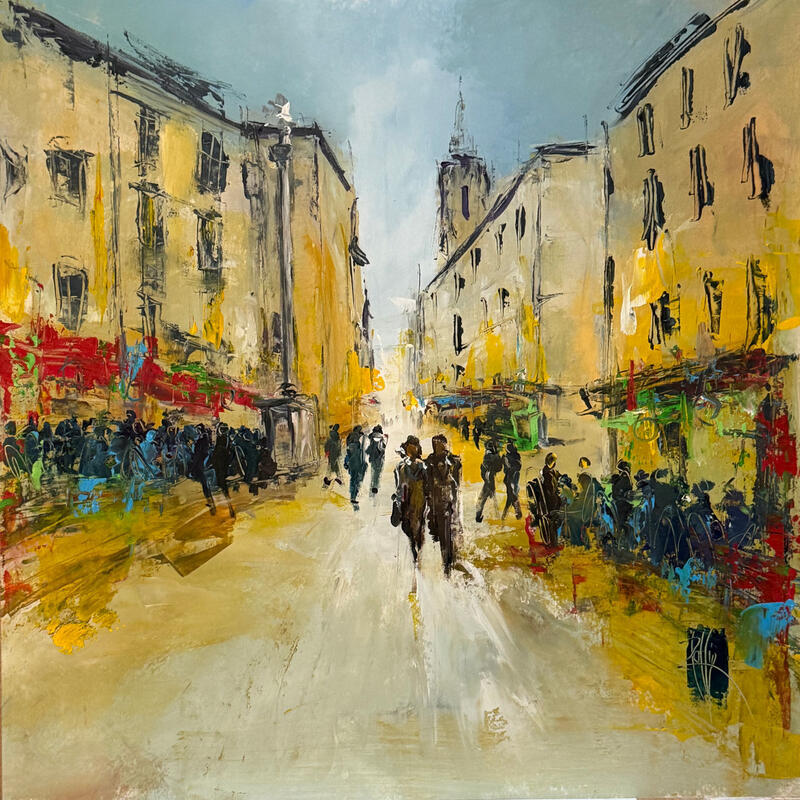 Peinture La place des Augustins par Raffin Christian | Tableau Figuratif Urbain Huile