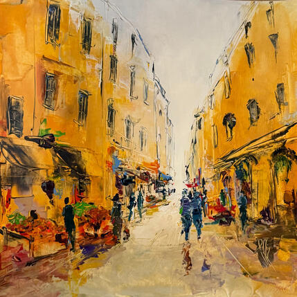 Painting Rue du commerce by Raffin Christian | Painting