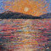 Painting Ember Kiss on the Waves by Antoniuk Nadiia | Painting Impressionism Landscapes Marine Acrylic