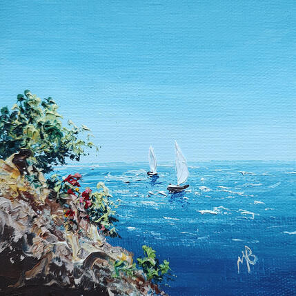 Painting Jour de mistral by Blandin Magali | Painting Figurative Oil Landscapes