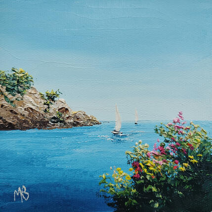 Painting Changer de point de vue by Blandin Magali | Painting Figurative Oil Landscapes