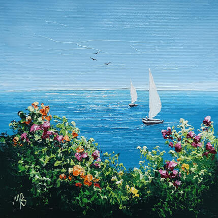 Painting Eclats de sérénité by Blandin Magali | Painting Figurative Oil Landscapes