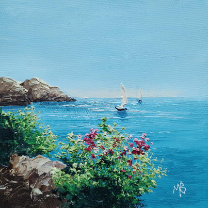 Painting Fleurs suspendues by Blandin Magali | Painting Figurative Oil Landscapes