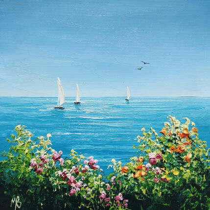 Painting une belle journée fleurie by Blandin Magali | Painting Figurative Oil Landscapes, Pop icons