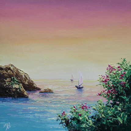 Painting L' eden suspendu by Blandin Magali | Painting Figurative Oil Landscapes