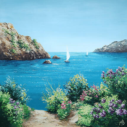 Painting Symphonie florale by Blandin Magali | Painting Figurative Oil Landscapes