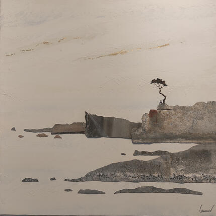 Painting Terre de contrastes by Lemonnier | Painting Subject matter Acrylic, Zinc Landscapes