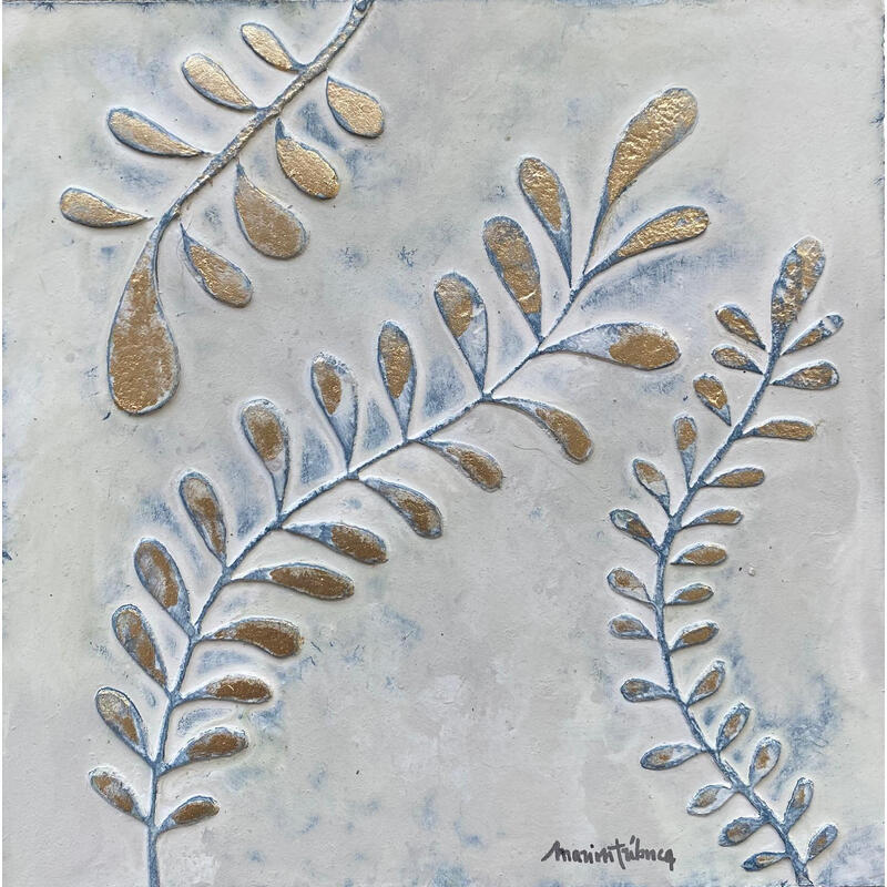 Peinture Fougères dorées par Trébucq Marion | Tableau