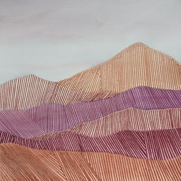 Painting The color of distance 1 by Vazquez Laila | Painting Abstract Textile, Watercolor Landscapes